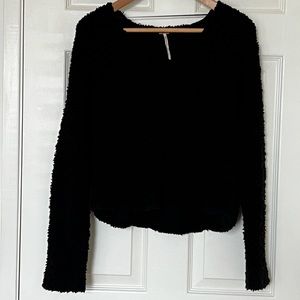 Free People black cropped sweater SML